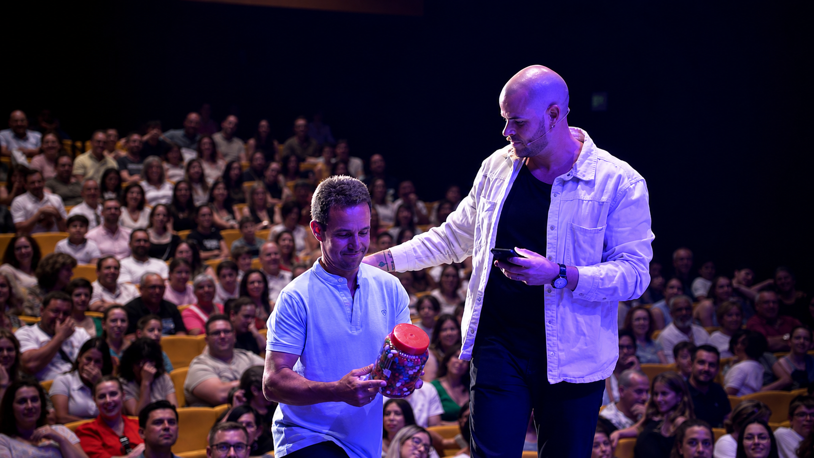 Abraham Gallego durante el espectáculo